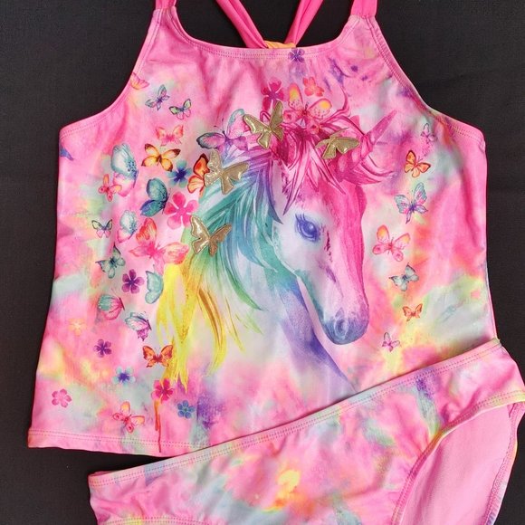 wonder nation Other - 2 PIECE NEON UNICORN GIRLS SIZE 18 SWIMSUIT